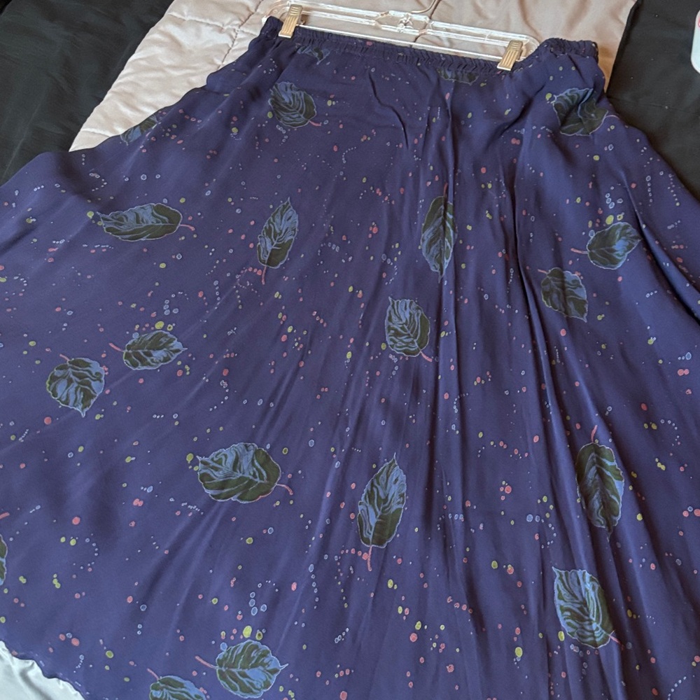 WhimsyGoth Floral ethereal carnival renaissance Purple Women's Skirt 3x - Picture 4 of 7